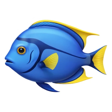 blue tang fish in aquarium sticker