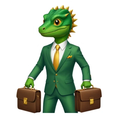 rich capitalist lizard king sticker