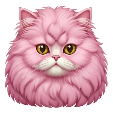 pink persian cat sticker