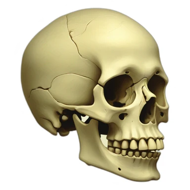 Skull of a Skeleton in vincent van gogh painting style sticker