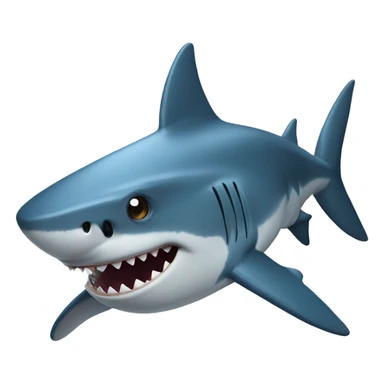 Shark with star eyes sticker