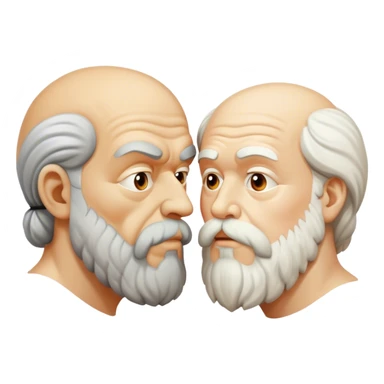 socrates and plato kissing sticker