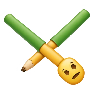 a joint in emoji iphone style please, without face, like a cogarrette but in green sticker