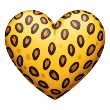 animal print heart sticker