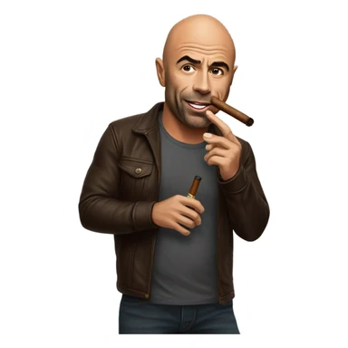 Joe Rogan with a cigar sticker