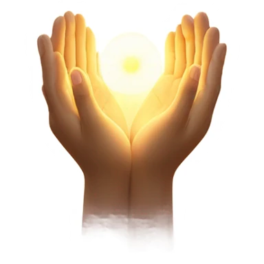 Spiritual healing light in hands  sticker