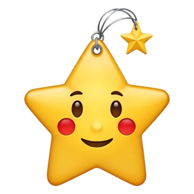 Attention-grabbing emoji with a star, sale tag, and social media icon, advertising style. sticker