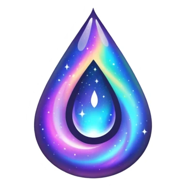 Nebula galaxy tear drop sticker