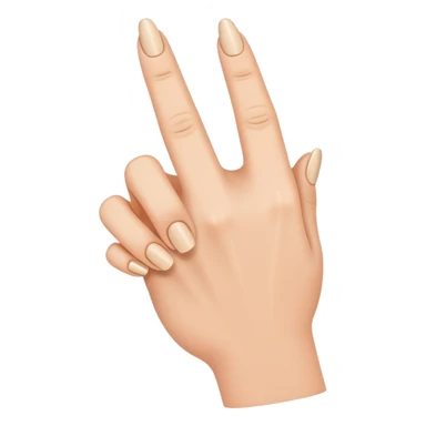 Fingers with nails middle finger touching thumb sticker