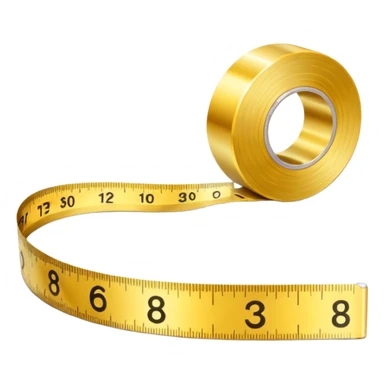 In Measure tape in gold for designers  sticker