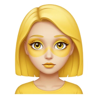 Clean girl avez visage jaune sticker