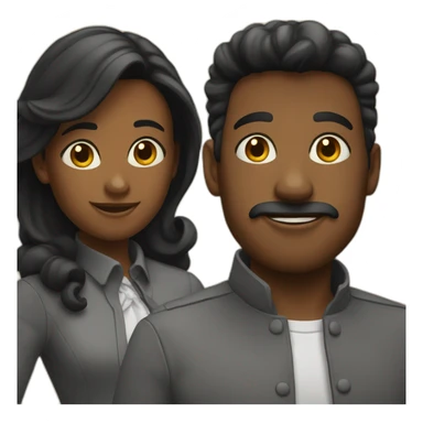 Deux cousine noir sticker