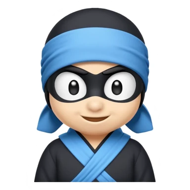Club Penguin ninja character with blue headband sticker