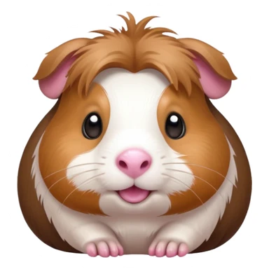 guinea pig emoji, happy and playful, small paws up sticker