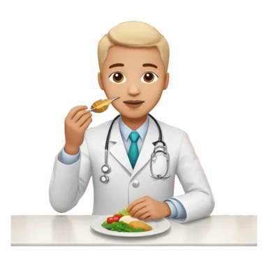 ligth doctor eating in restaurant full body sticker