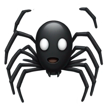 Black spider with a white flag sticker