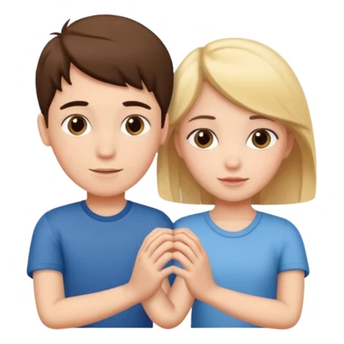 Love with boy and girl hands sticker