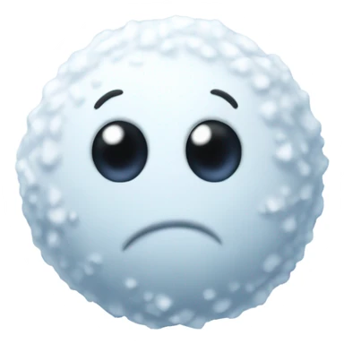 A small snowball what flies directly to you sticker