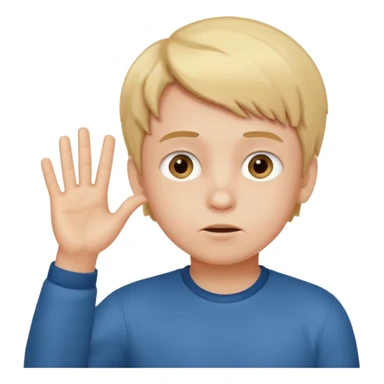 a boy acting this sentence "what do you think"
 sticker