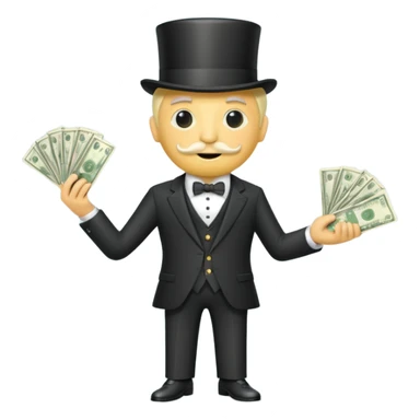 The monopoly fella with a monocle and yellow sticker