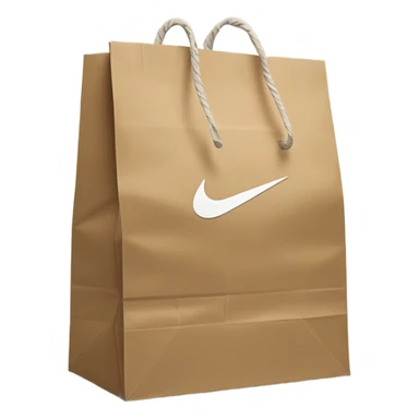 paper bag with nike logo sticker