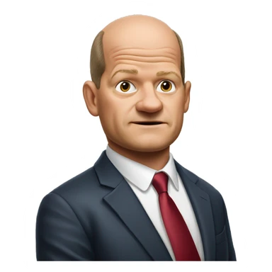 Olaf Scholz photorealistic shrugs sticker