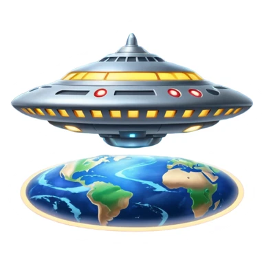 UFO mother ship attacking earth sticker