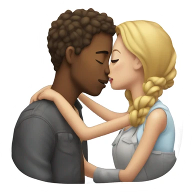 Boyfriend kissing girlfriend  sticker