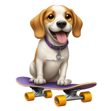 Dog on a skateboard sticker