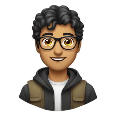 Yemeni arab With glasses young man sticker