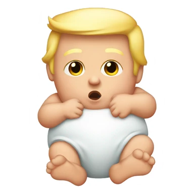 Trump with a baby  sticker