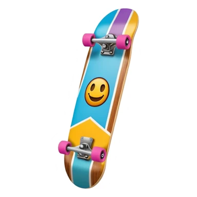 colorful skateboard vertical sticker