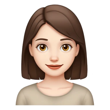 pale brunette girl with sarcastic smile sticker