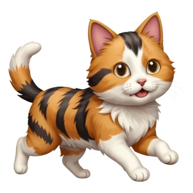 Cat Running Away from Dog sticker