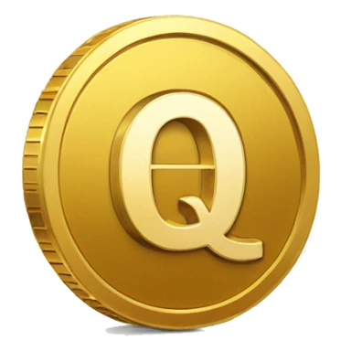 gold-cripto-coin-with-a-letter-Q sticker