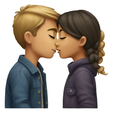 Boy kiss a girl  sticker