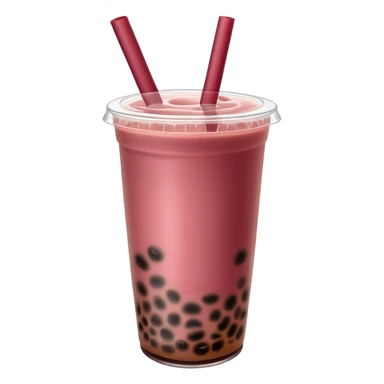 Bubble tea burgundy color  sticker