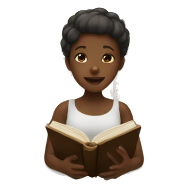 Black girl reading bible sticker