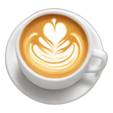 Flat white with latte art sticker