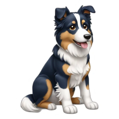 Border colie Blue merl tricolor  sticker