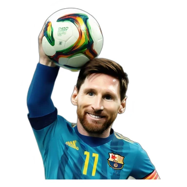 Lionel messi lifting the world cup sticker