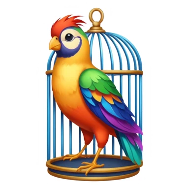  bird in cage sticker