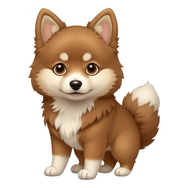 Brown Pomsky with white feet sticker