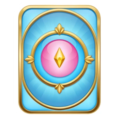 Oracle cards light blue and pink colors sticker