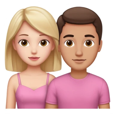 A girlie girl using a pink dress with her masculine girlfriend  sticker