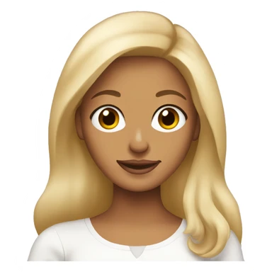 Blonde woman with tan skin wearing white top holding a blonde long haired dachund sticker