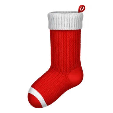 Christmas red sock sticker