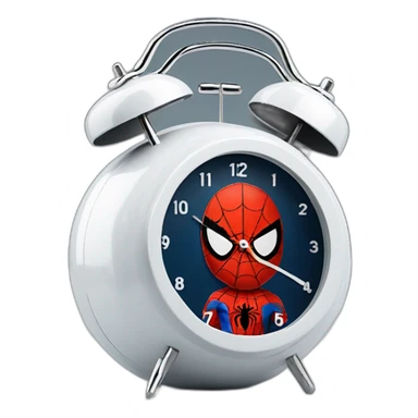 Funny spiderman modern alarm clock sticker