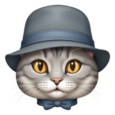 um gato com um chapeu sticker
