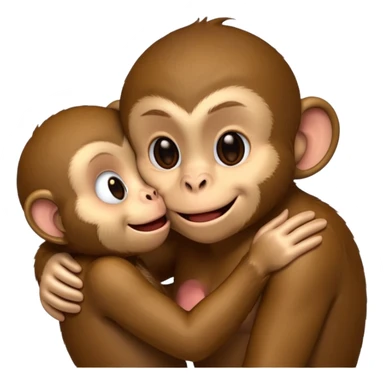 Un singe qui fais un bisous en version emojis iphone sticker